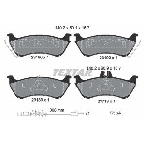 TEXTAR 2319002 Pastillas de freno trasero para Mercedes M
