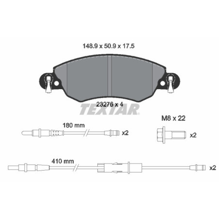 TEXTAR 2327601 Pastillas de freno delantero para Citroen C5