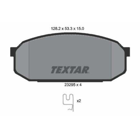 TEXTAR 2329501 Brake Pads Set Front for Mazda FAMILIA