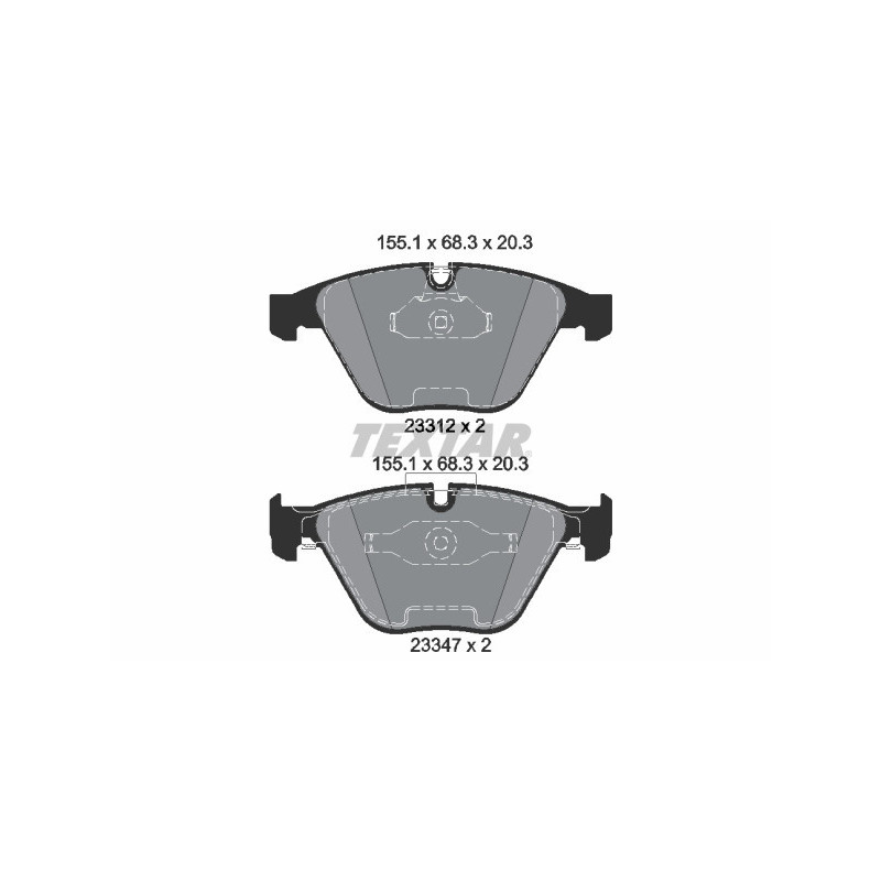 TEXTAR 2331207 Brzdové platničky predný pre BMW 3 1