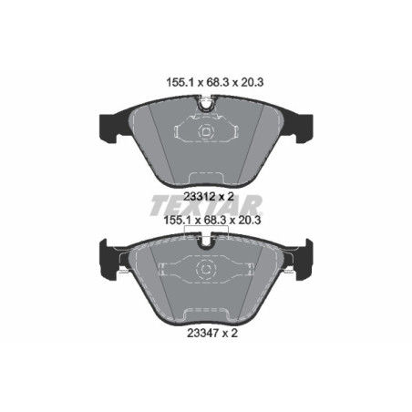 TEXTAR 2331207 Brzdové destičky přední pro BMW 3 1