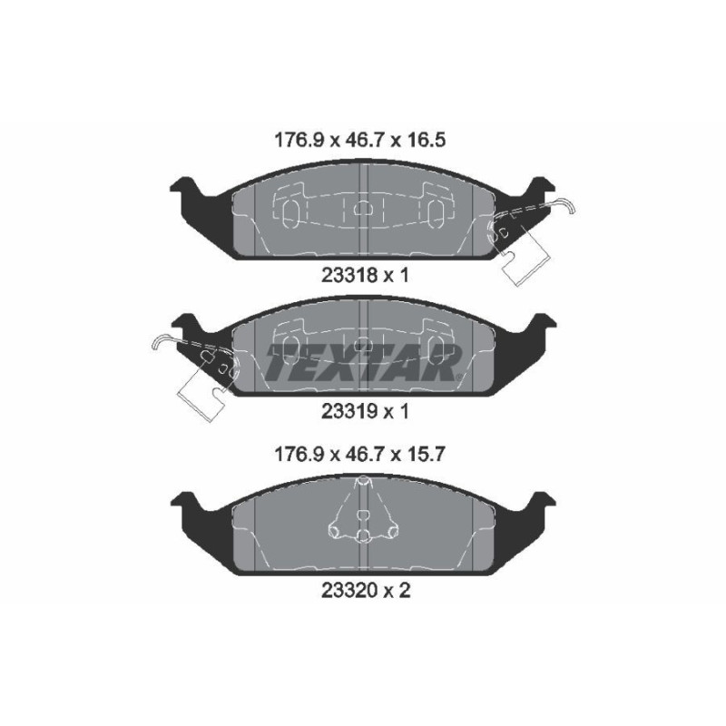 TEXTAR 2331801 Bremsbeläge Vorne für Stratus Cirrus