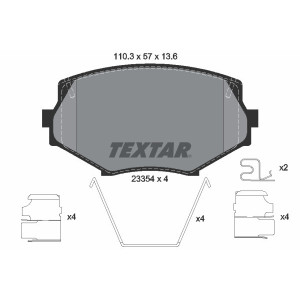 TEXTAR 2335404 Klocki hamulcowe przód dla Mazda MX-5