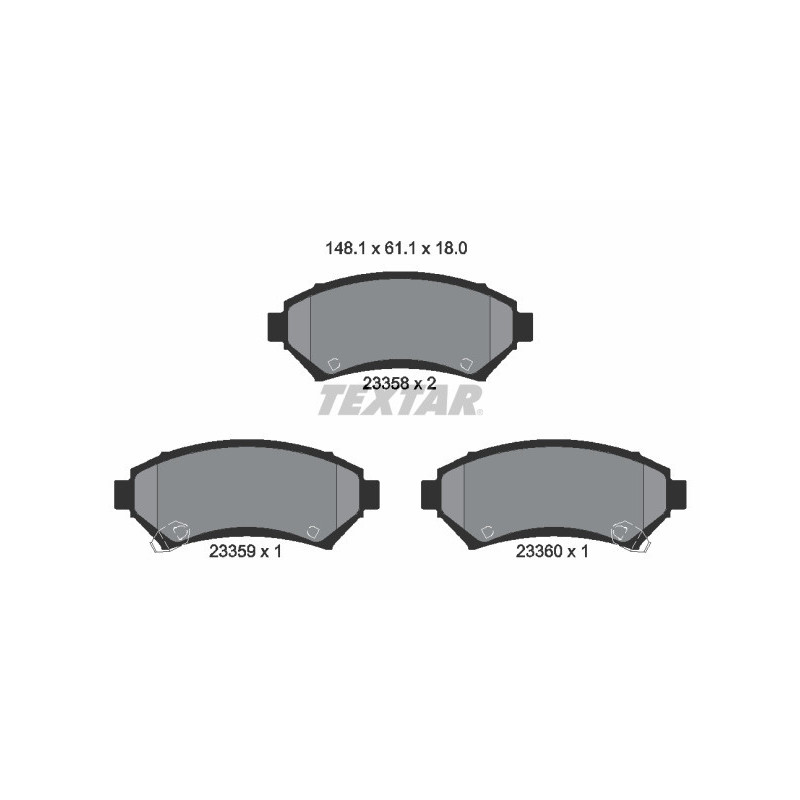 TEXTAR 2335801 Plaquettes de frein Avant pour