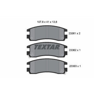 TEXTAR 2336101 Klocki hamulcowe Tył dla