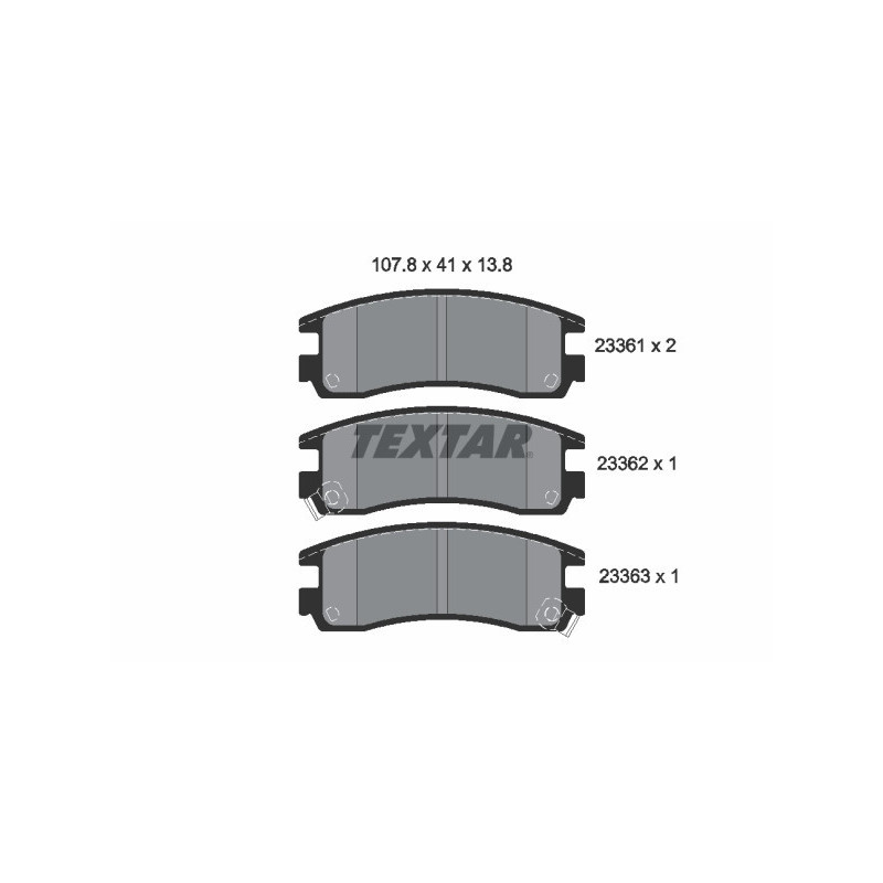 TEXTAR 2336101 Bremsbeläge Hinten für Impala Regal Seville Sintra Alero Deville Eldorado