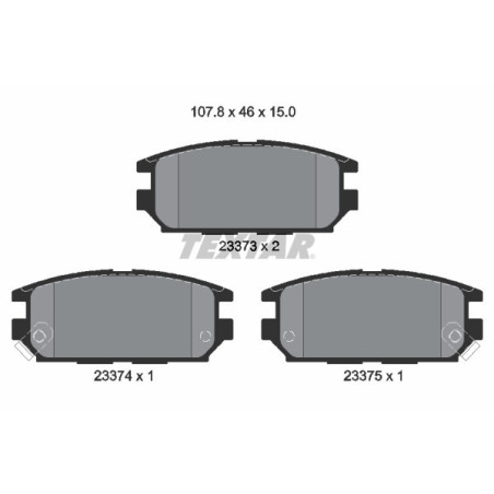 TEXTAR 2337301 Klocki hamulcowe tył dla Chariot Lancer Shogun Galant 3000