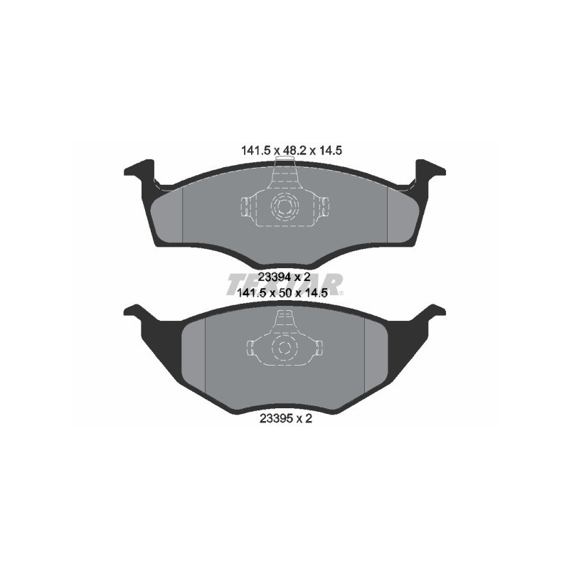 TEXTAR 2339402 Brzdové platničky predný pre VW Lupo