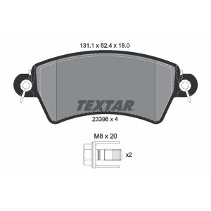 TEXTAR 2339602 Klocki hamulcowe przód dla 306 206 Xsara