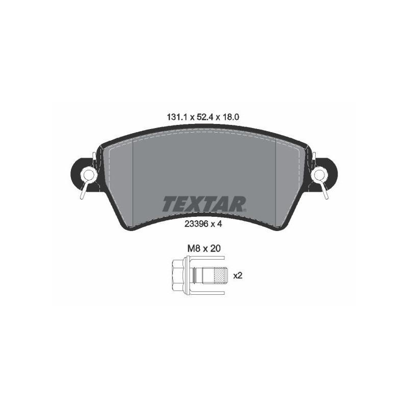 TEXTAR 2339602 Pastillas de freno delantero para 306 206 Xsara