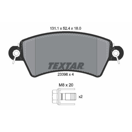 TEXTAR 2339602 Klocki hamulcowe przód dla 306 206 Xsara