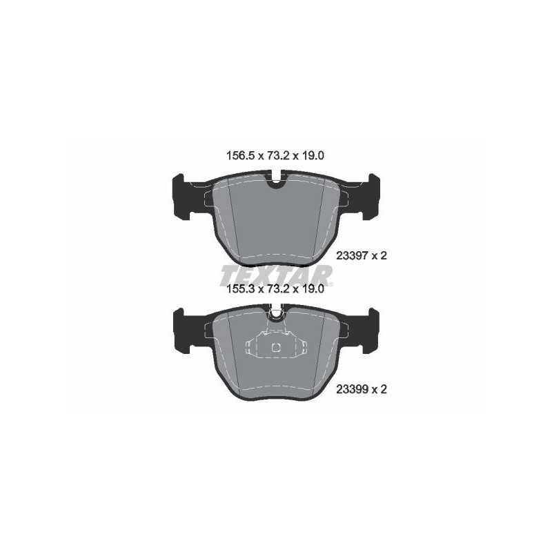 TEXTAR 2339703 Brzdové platničky predný pre Land Rover Range Rover