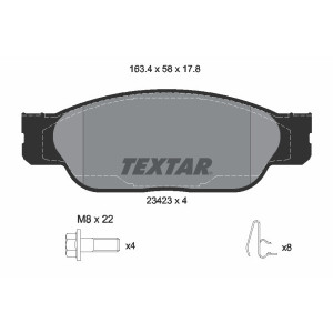 TEXTAR 2342301 Brzdové platničky predný pre S-Type LS Thunderbird