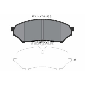 TEXTAR 2348701 Brzdové platničky predný pre Mitsubishi PAJERO Shogun