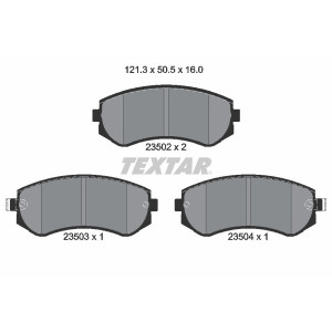 TEXTAR 2350201 Plaquettes de frein avant pour Patrol Almera 240SX