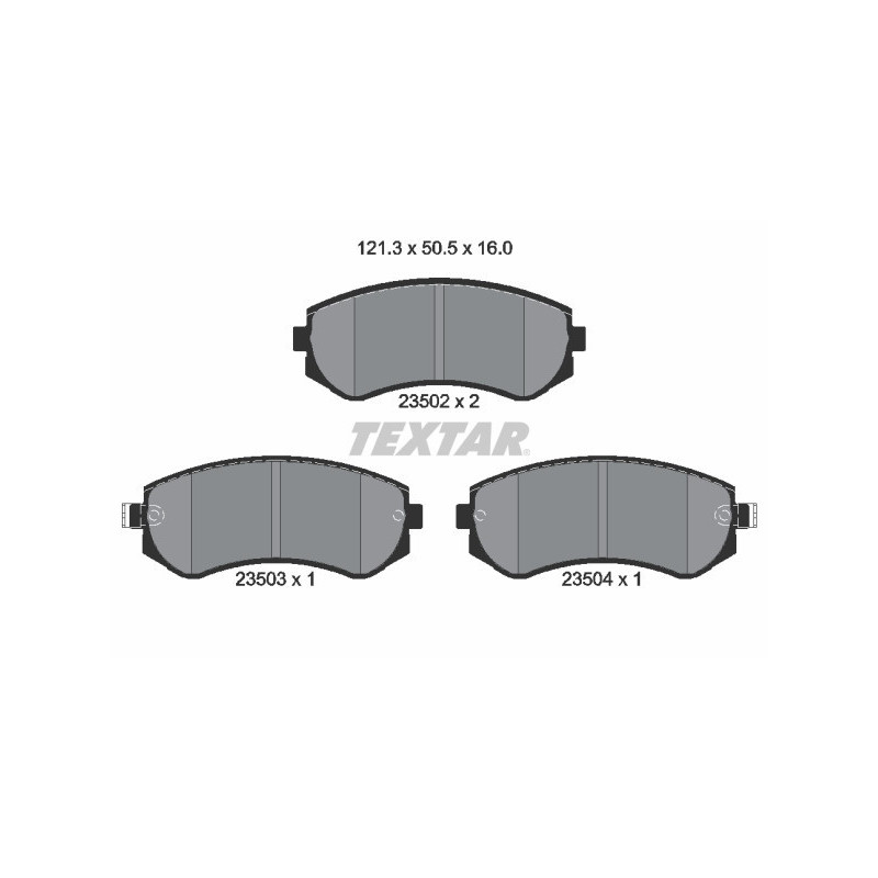 TEXTAR 2350201 Brzdové platničky predný pre Patrol Almera 240SX