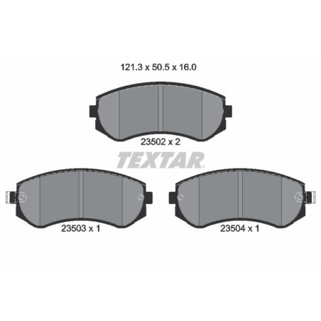 TEXTAR 2350201 Pastillas de freno delantero para Patrol Almera 240SX