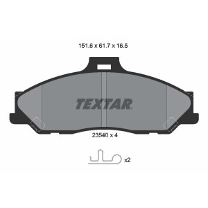 TEXTAR 2354001 Plaquettes de frein avant pour Ranger B-Series BT-50