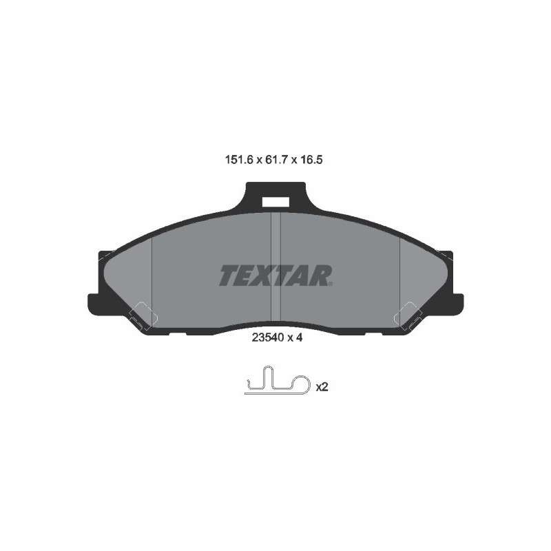 TEXTAR 2354001 Klocki hamulcowe przód dla Ranger B-Series BT-50