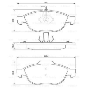 Brake Pads Set Front for Alfa Romeo 147 156 Lancia Lybra BOSCH 0 986 424 507