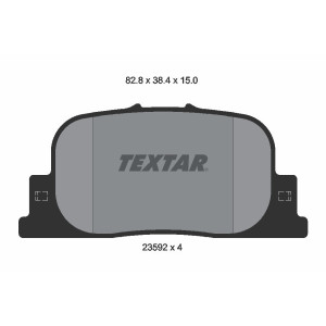 TEXTAR 2359201 Brzdové destičky zadní pro Camry Solara ES Prius TC
