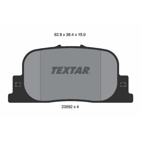 TEXTAR 2359201 Plaquettes de frein arrière pour Camry Solara ES Prius TC