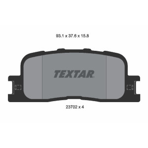 TEXTAR 2370201 Pastiglie freno posteriore per Highlander Camry ES Wish