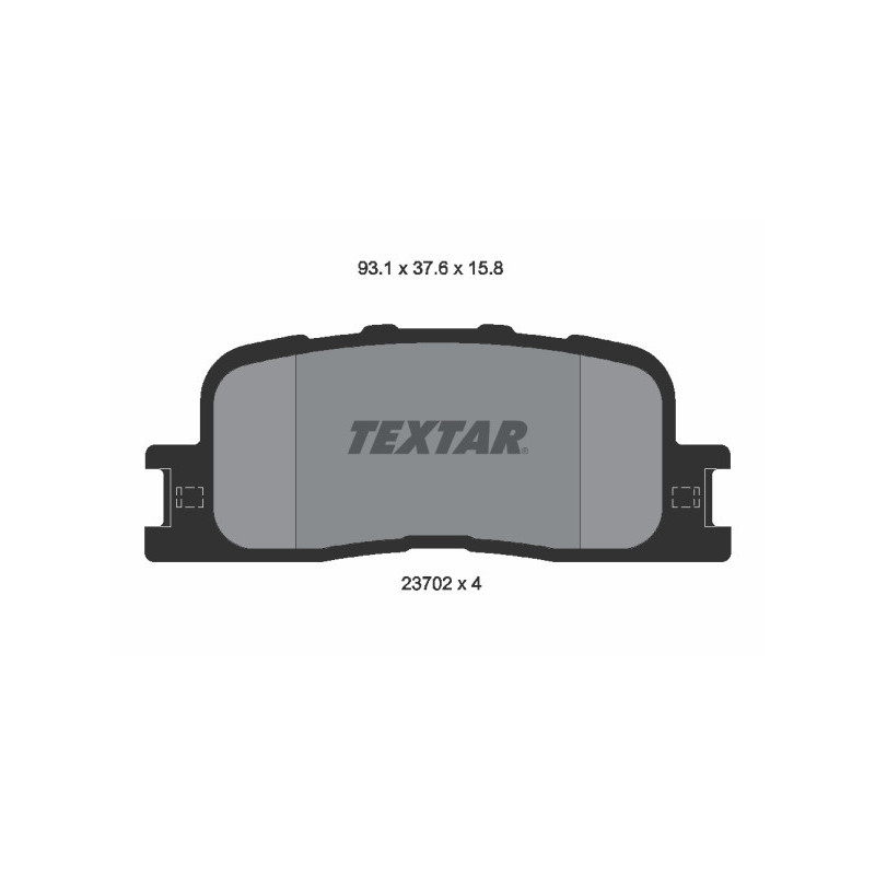 TEXTAR 2370201 Brake Pads Set Rear for Highlander Camry ES Wish