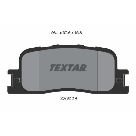 TEXTAR 2370201 Brzdové platničky zadný pre Highlander Camry ES Wish