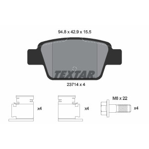 TEXTAR 2371481 Brake Pads Set Rear for