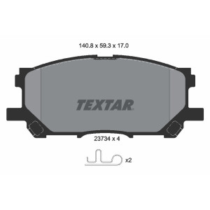 TEXTAR 2373401 Brzdové platničky predný pre RX Harrier