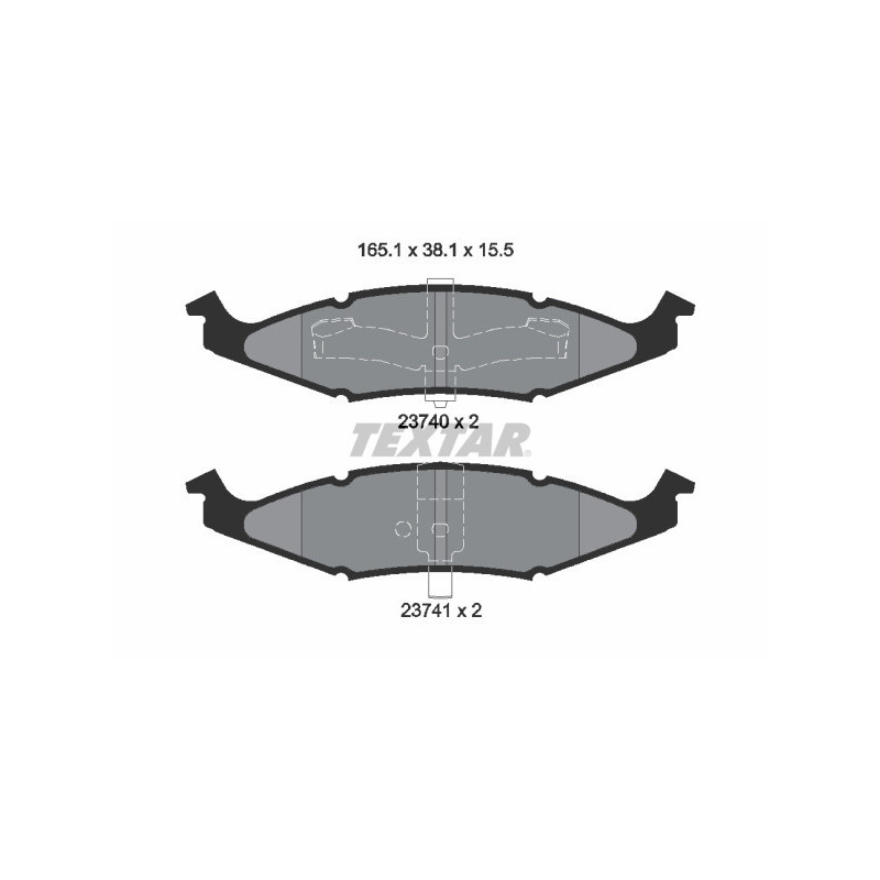 TEXTAR 2374001 Brake Pads Set Front for Neon