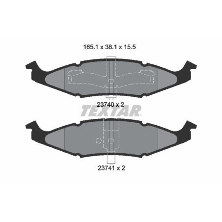TEXTAR 2374001 Brake Pads Set Front for Neon