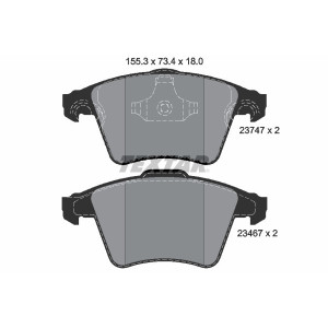 TEXTAR 2374701 Plaquettes de frein Avant pour