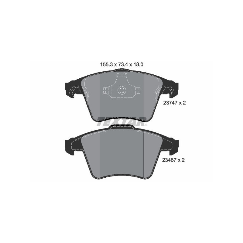 TEXTAR 2374701 Brake Pads Set Front for Transporter California Multivan