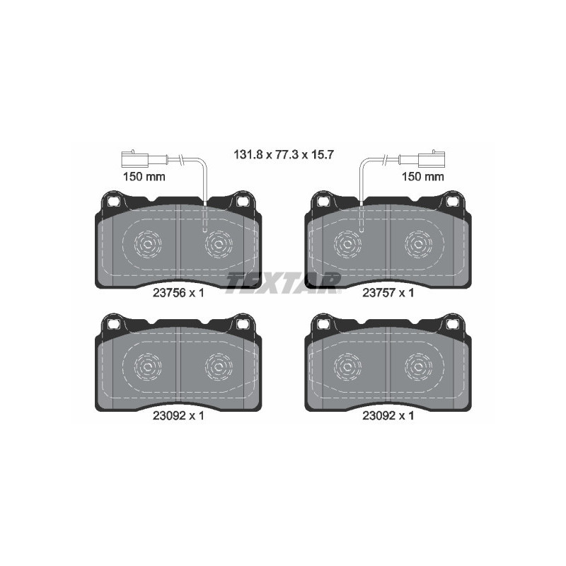 TEXTAR 2375601 Pastillas de freno delantero para Alfa Giulietta