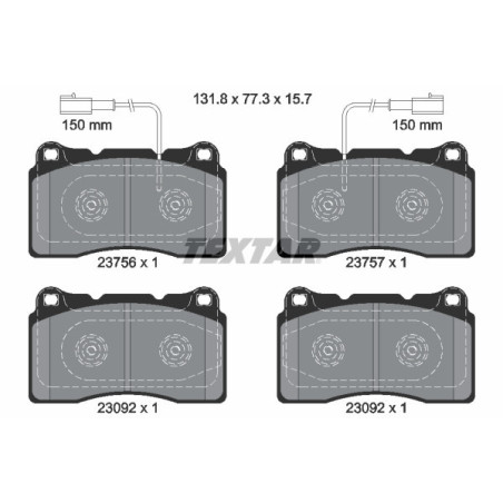 TEXTAR 2375601 Bremsbeläge Vorne für Alfa Giulietta