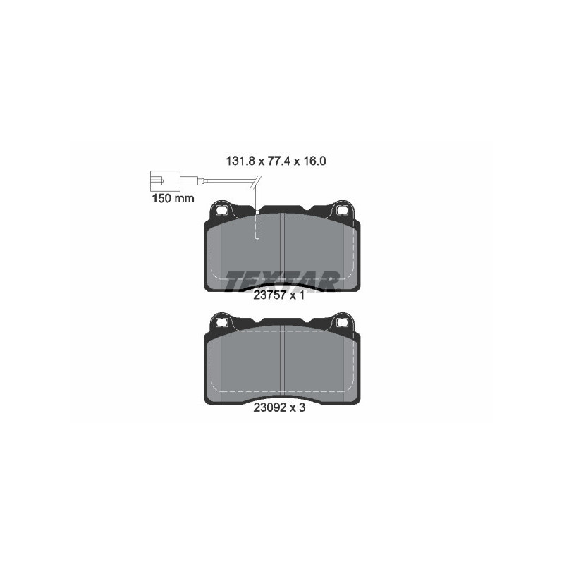 TEXTAR 2375701 Brake Pads Set Front for 159 Ghibli Quattroporte Delta