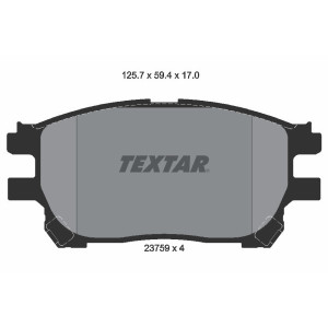 TEXTAR 2375901 Brzdové platničky predný pre Toyota Previa