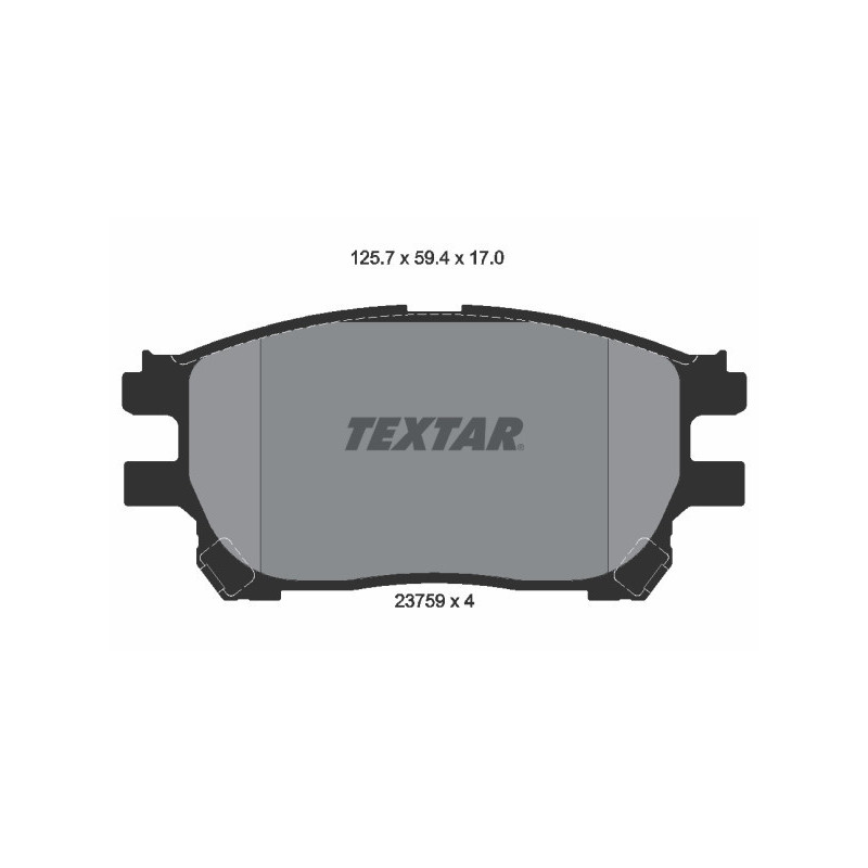 TEXTAR 2375901 Brzdové platničky predný pre Toyota Previa