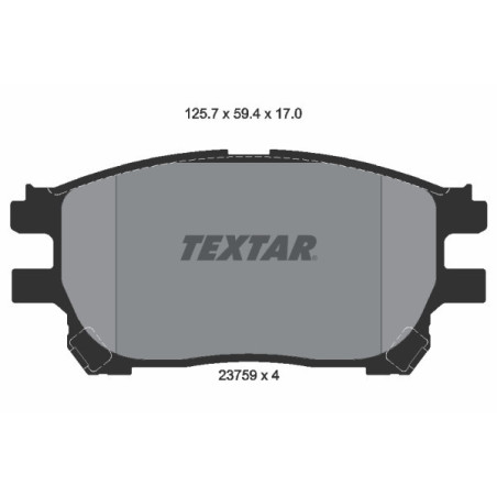 TEXTAR 2375901 Brzdové platničky predný pre Toyota Previa