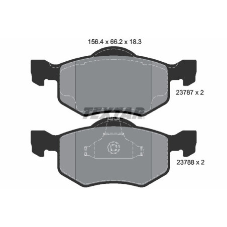 TEXTAR 2378701 Brake Pads Set Front for Tribute Escape Maverick