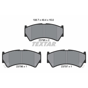 TEXTAR 2379501 Brzdové platničky predný pre Suzuki Baleno Alto