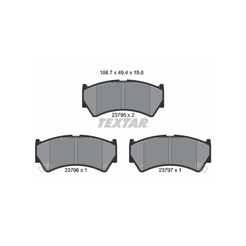 TEXTAR 2379501 Plaquettes de frein Avant pour
