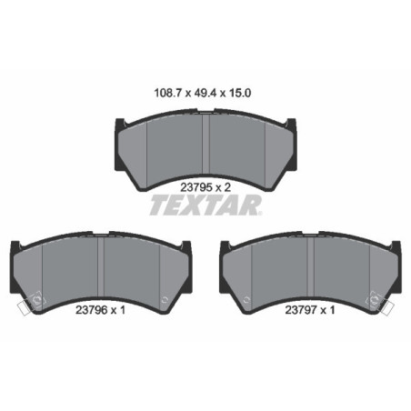 TEXTAR 2379501 Plaquettes de frein Avant pour