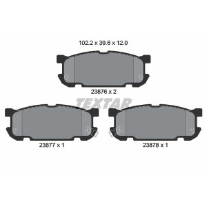 TEXTAR 2387601 Brake Pads Set Rear for