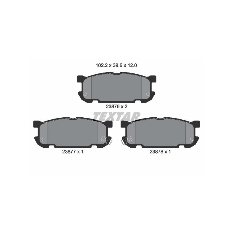 TEXTAR 2387601 Pastillas de freno trasero para Mazda MX-5