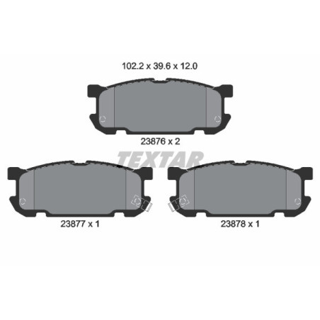 TEXTAR 2387601 Brake Pads Set Rear for Mazda MX-5