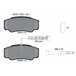 TEXTAR 2392103 Pastillas de freno trasero para Nissan Cabstar
