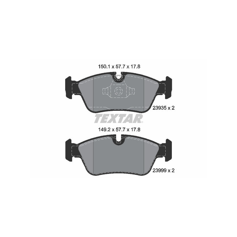 TEXTAR 2393581 Plaquettes de frein avant pour BMW 3 1
